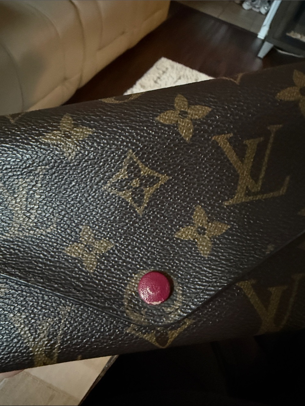 Louis Vuitton Monogram Continental Wallet with Red Interior - Picture 9 of 9